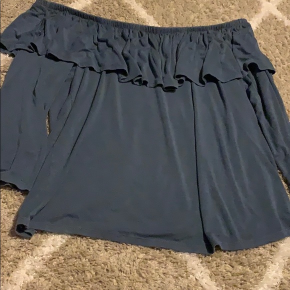 Teal blue, Off the shoulder, American Eagle Top - Picture 1 of 3